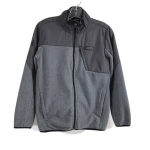 Under Armour Jacket Youth Gray Coldgear Fleece Loose Fit Full Zip Boys Large YLG